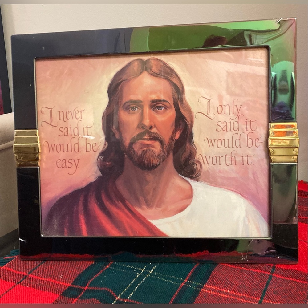 Framed Jesus Quote & Image Size 10” x 12” Christian Gift